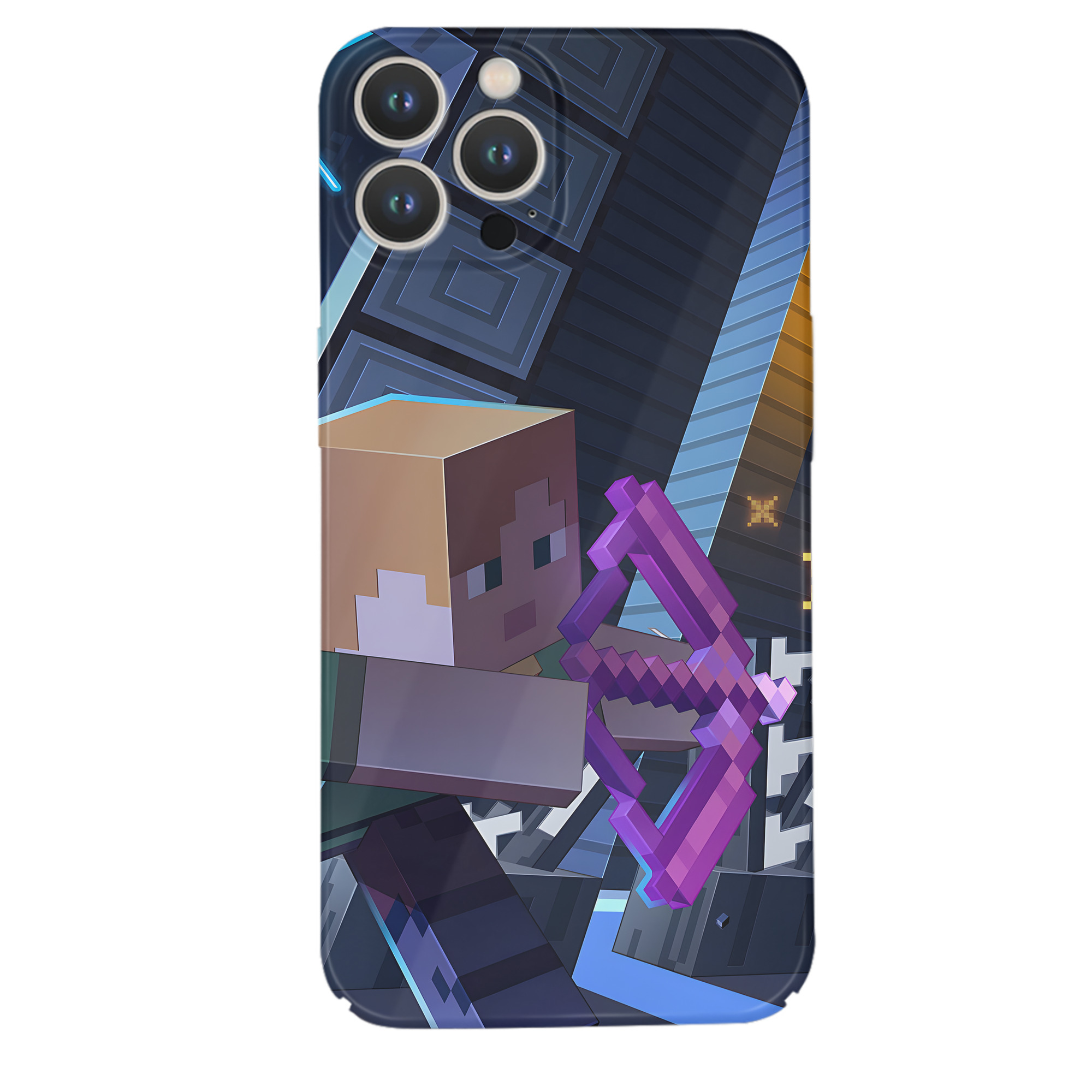 （画像用） マインクラフト ブロックの世界 Minecraft MC Block world 【iPhone 14シリーズ対応】ハードケース